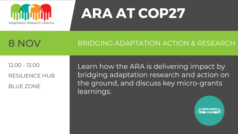 Bridging Adaptation Action and Research: Experiences from the ARA