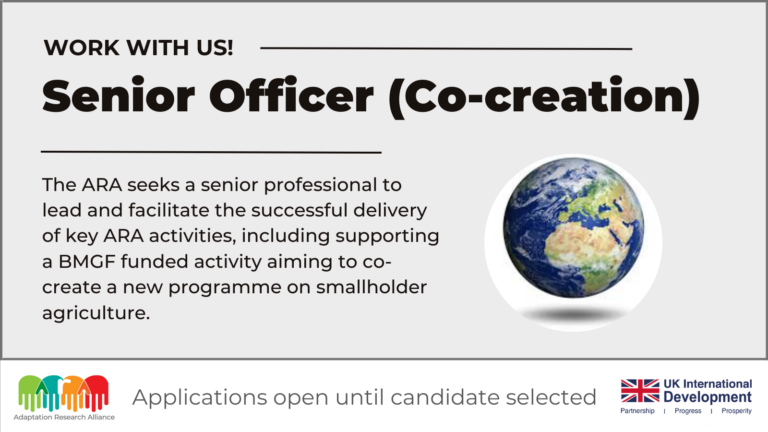 ARA Vacancy: Senior Officer (Co-creation) (Call Closed)