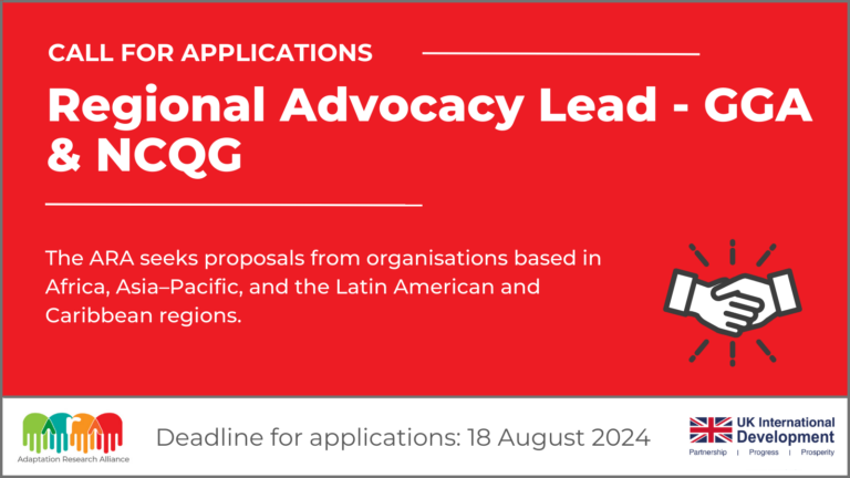 ARA Vacancy: Regional Advocacy Lead – GGA & NCQG (Call Closed)